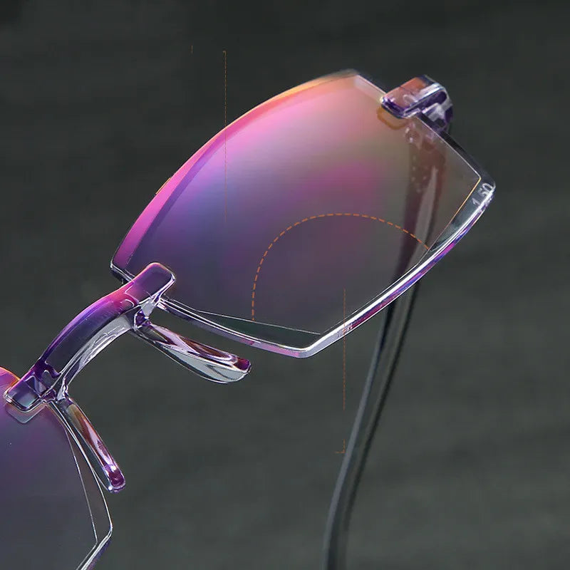 Gafas para Leer con Bloqueo de Luz Azul Dual y Diseño de Corte de Diamante