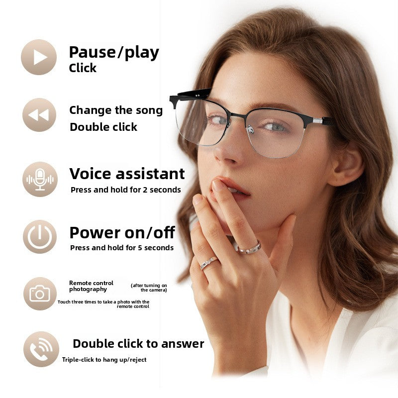 Gafas Inteligentes con Traducción IA y Bluetooth - Fotocromáticas