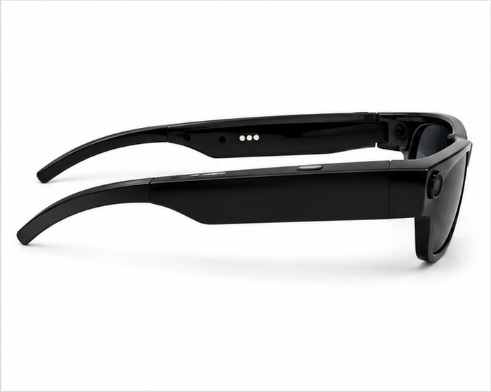 Gafas inteligentes E03 negras - vista lateral