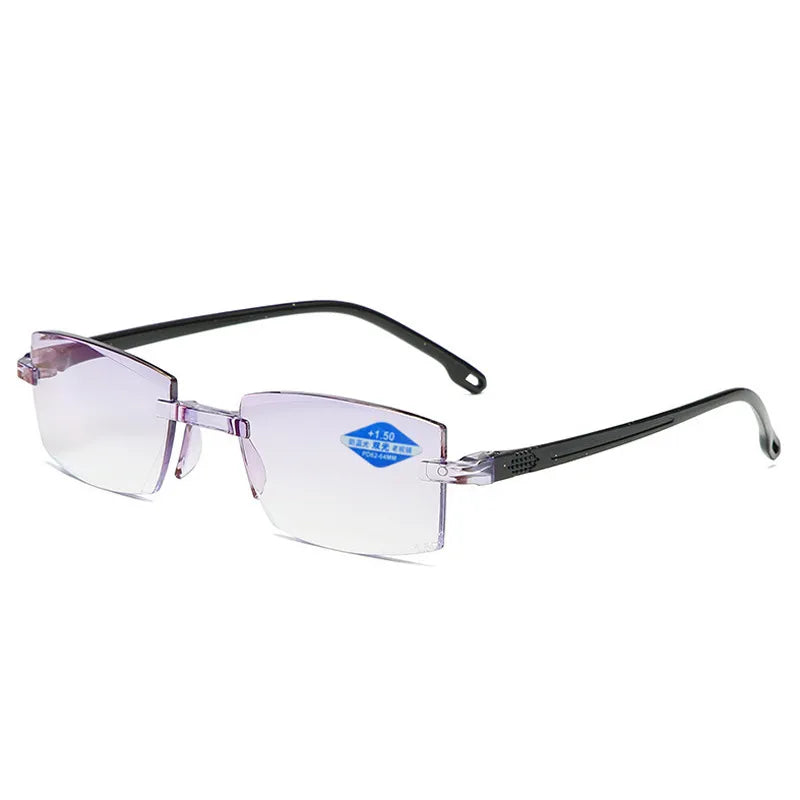 Gafas para Leer con Bloqueo de Luz Azul Dual y Diseño de Corte de Diamante