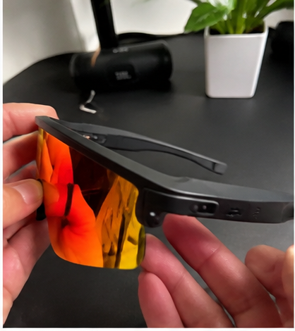 Gafas deportivas inteligentes en primer plano